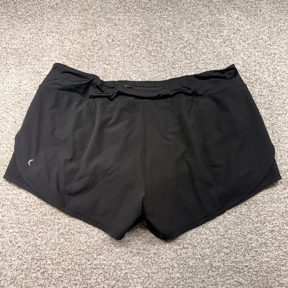 Women's ZYIA‎ Active Black Mesh Energy Lined Athletic Running Shorts Size XXXL
